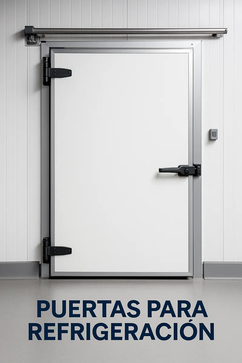 Puerta abatible para cámara de refrigeración