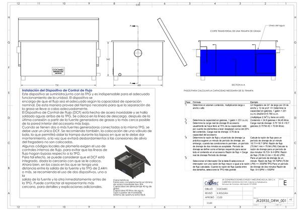 Vista previa de trampas de grasa instructivo